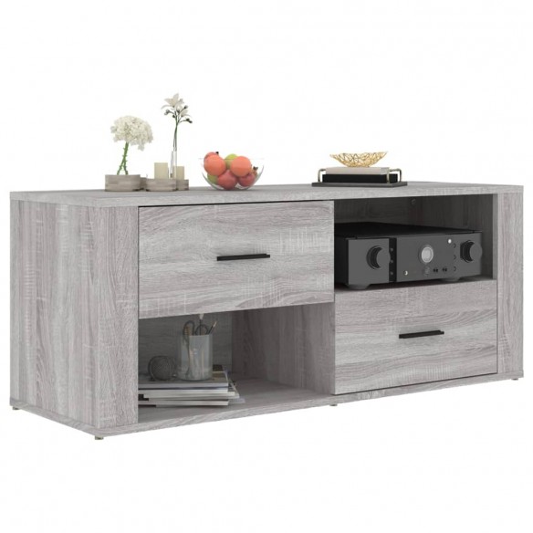 Meuble TV Sonoma gris 100x35x40 cm Bois d'ingénierie