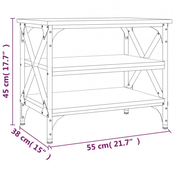 Table d'appoint Chêne sonoma 55x38x45 cm Bois d'ingénierie