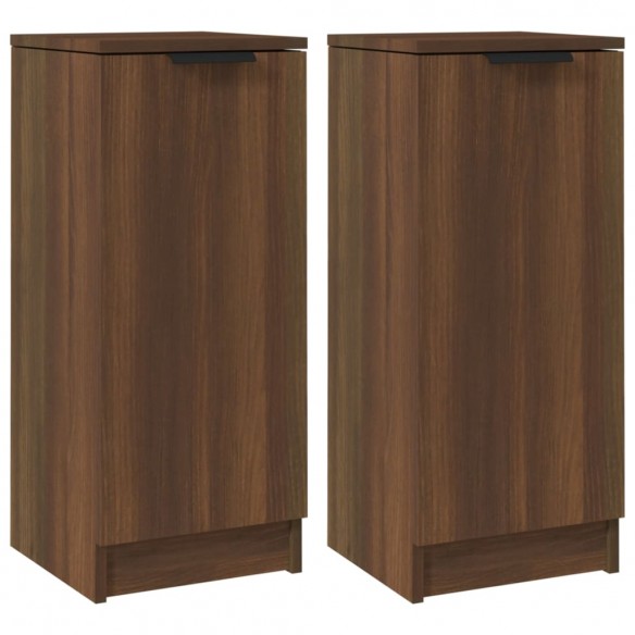 Buffets 2 pcs Chêne marron 30x30x70 cm Bois d'ingénierie