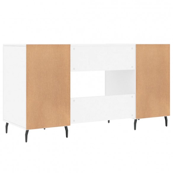 Bureau blanc 140x50x75 cm bois d'ingénierie