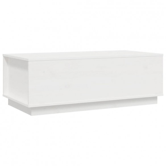 Table basse Blanc 100x50x35 cm Bois massif de pin