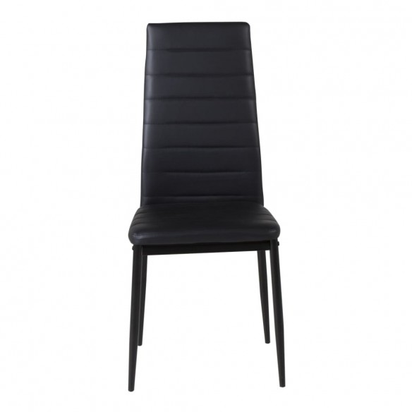 Venture Home Chaises à manger lot de 2 Slim aspect cuir noir