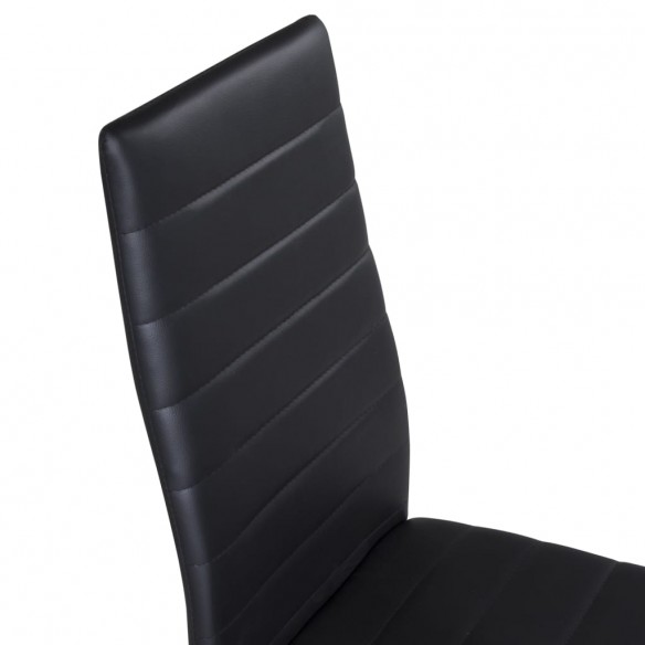 Venture Home Chaises à manger lot de 2 Slim aspect cuir noir