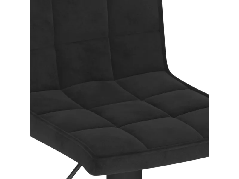 Tabourets de bar lot de 2 noir velours