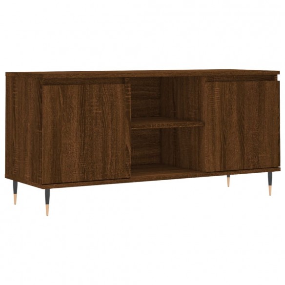 Meuble TV chêne marron 104x35x50 cm bois d'ingénierie