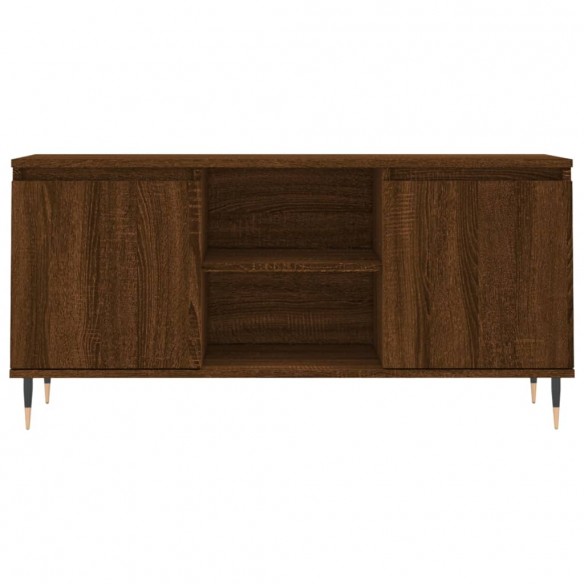 Meuble TV chêne marron 104x35x50 cm bois d'ingénierie