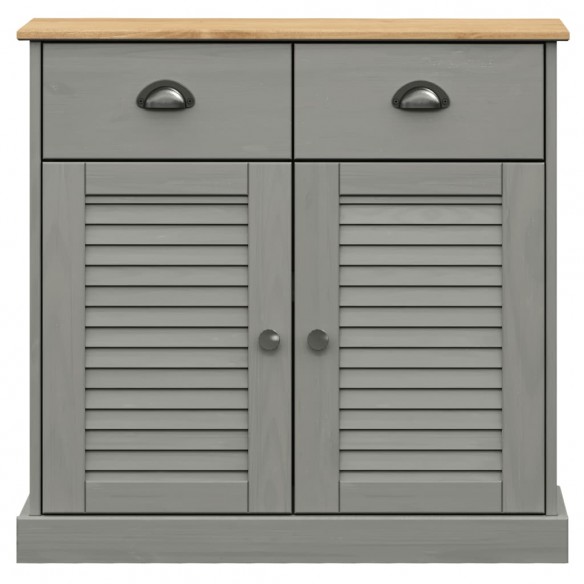 Buffet avec tiroirs VIGO 78x40x75 cm gris bois massif de pin