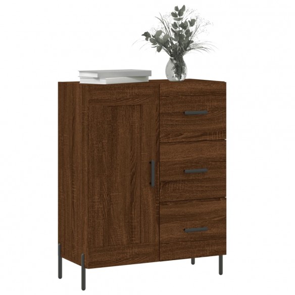 Buffet chêne marron 69,5x34x90 cm bois d'ingénierie