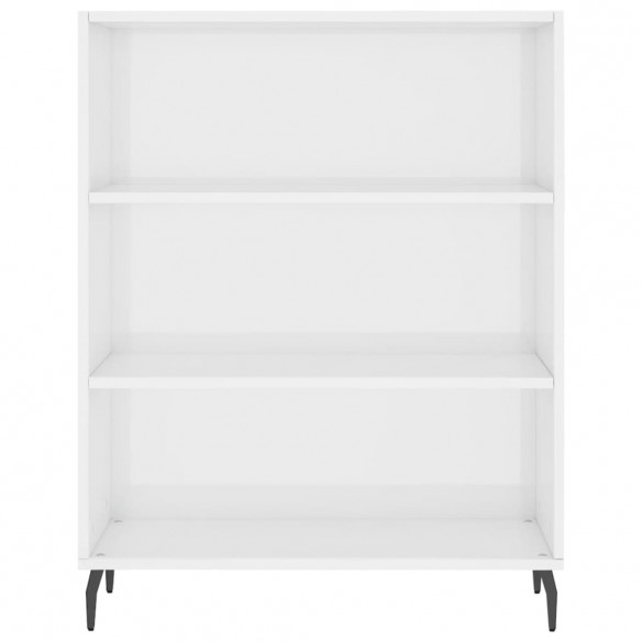 Armoire à étagères blanc brillant 69,5x32,5x90 cm