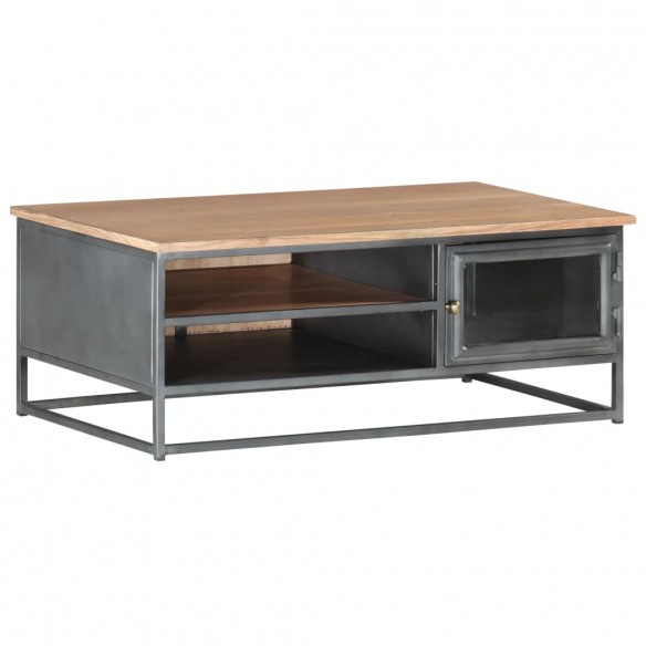 Table basse Gris 90x50x35 cm Bois d'acacia massif