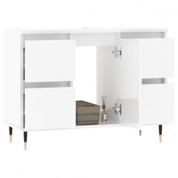 Armoire de salle de bain blanc brillant 80x33x60 cm