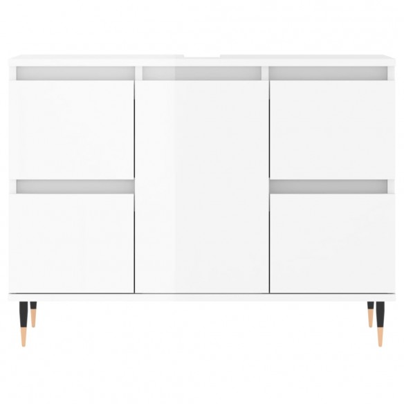 Armoire de salle de bain blanc brillant 80x33x60 cm