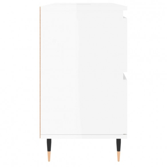 Armoire de salle de bain blanc brillant 80x33x60 cm