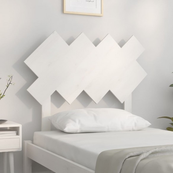 Tête de lit Blanc 92x3x81 cm Bois massif de pin