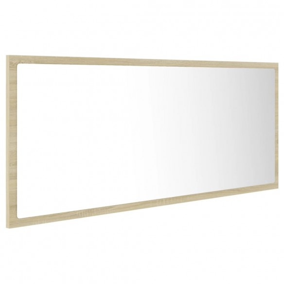 Miroir LED de salle de bain Chêne sonoma 100x8,5x37cm Acrylique