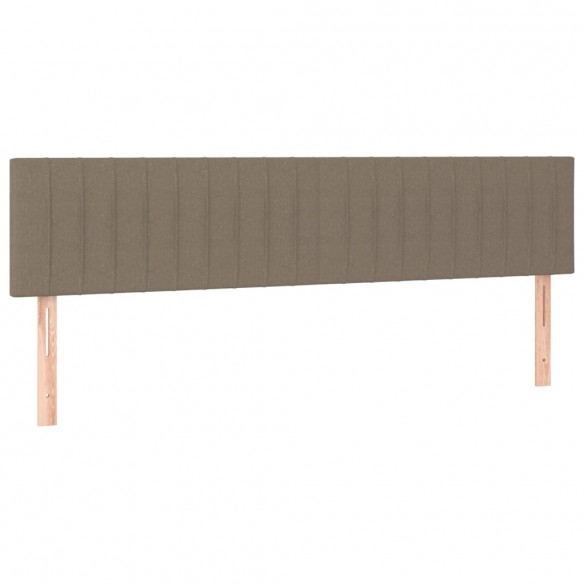 Cadre de lit avec matelas Taupe 200x200 cm Tissu