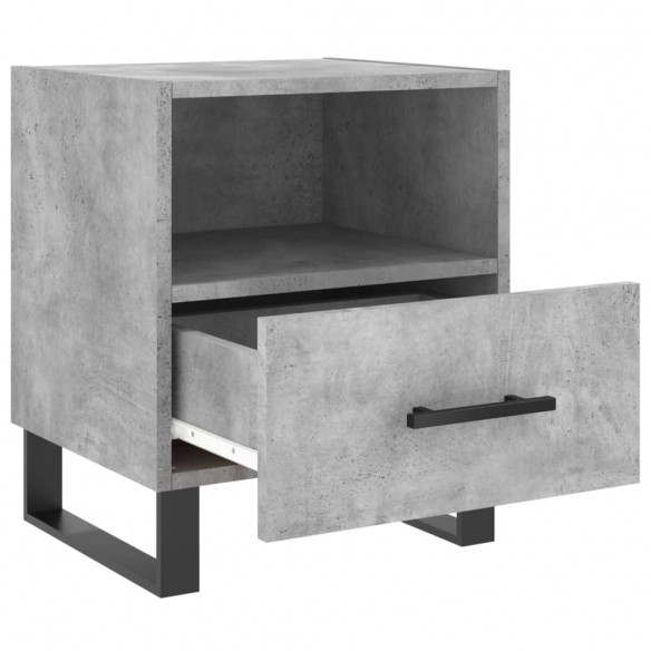 Tables de chevet 2pcs gris béton 40x35x47,5cm bois d’ingénierie