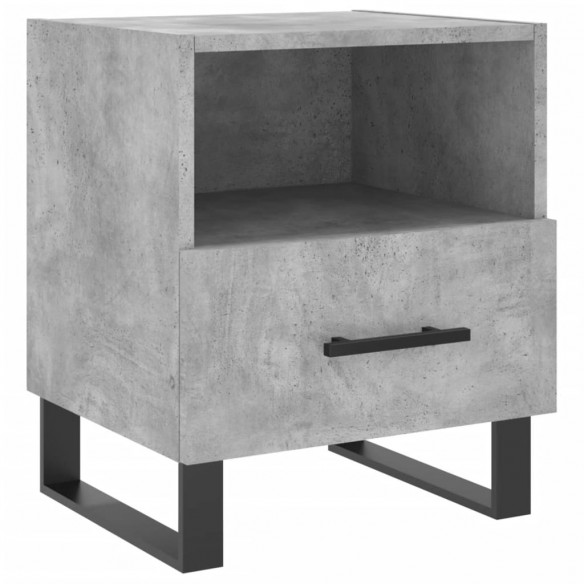 Tables de chevet 2pcs gris béton 40x35x47,5cm bois d’ingénierie