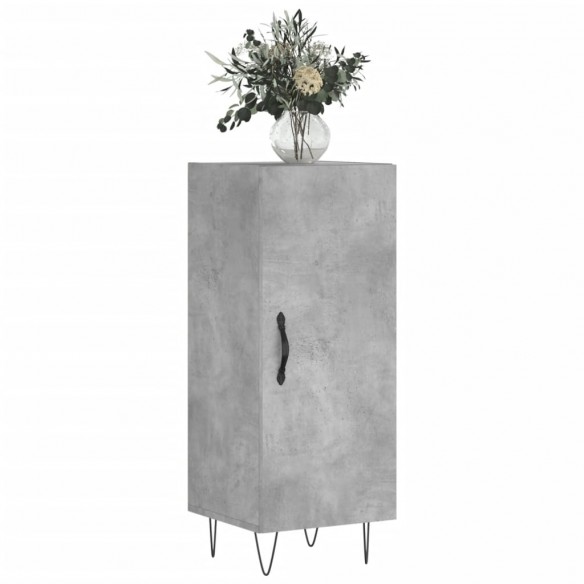 Buffet Gris béton 34,5x34x90 cm Bois d'ingénierie