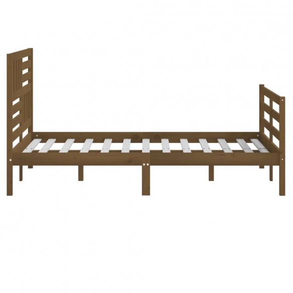 Cadre de lit Marron miel Bois massif 160x200 cm