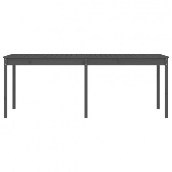 Table de jardin gris 203,5x100x76 cm bois massif de pin