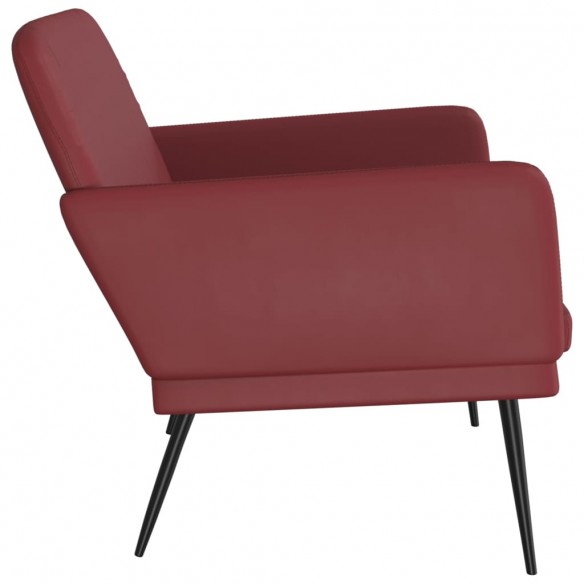 Banc Rouge bordeaux 107x80x81 cm Similicuir