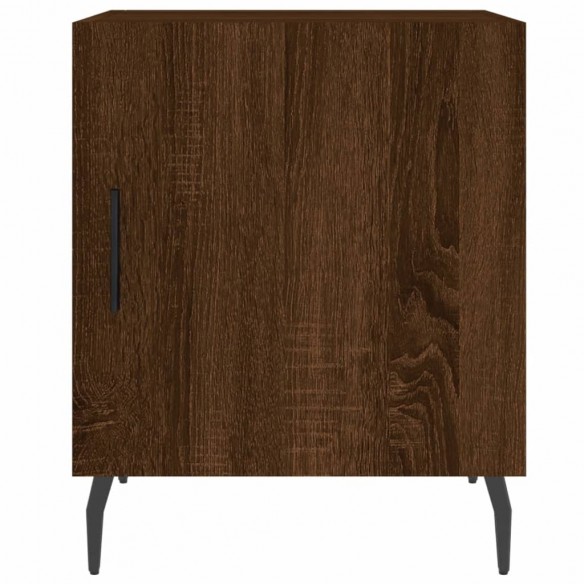 Table de chevet chêne marron 40x40x50 cm bois d’ingénierie