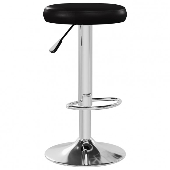 Tabourets de bar lot de 2 noir similicuir