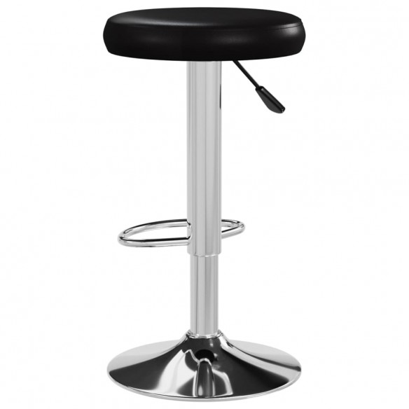 Tabourets de bar lot de 2 noir similicuir