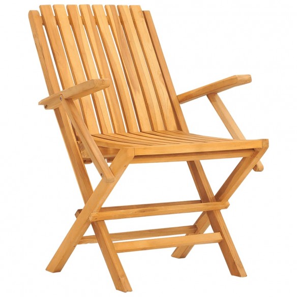 Chaises de jardin pliantes 2 pcs 61x67x90 cm bois massif teck