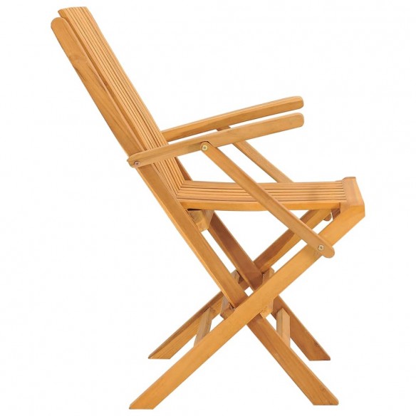 Chaises de jardin pliantes 2 pcs 61x67x90 cm bois massif teck