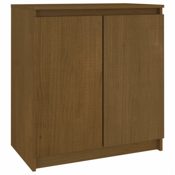 Armoire latérale marron miel 60x36x65 cm bois de pin massif