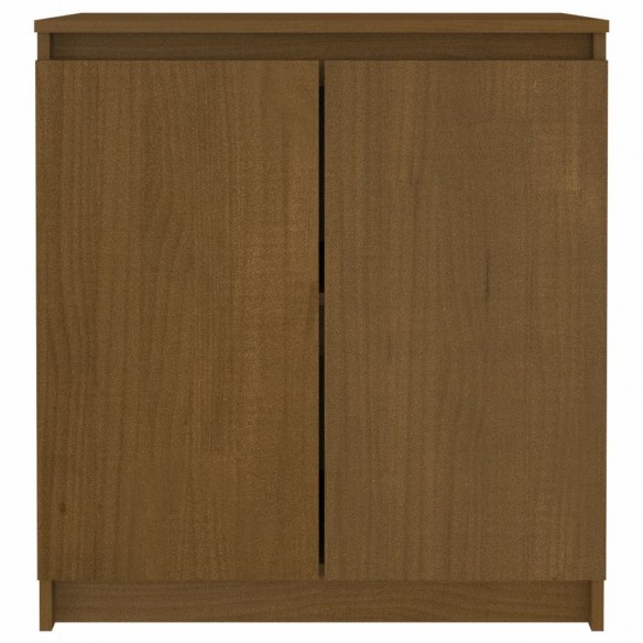 Armoire latérale marron miel 60x36x65 cm bois de pin massif