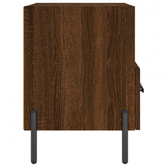 Table de chevet chêne marron 40x35x47,5 cm bois d’ingénierie