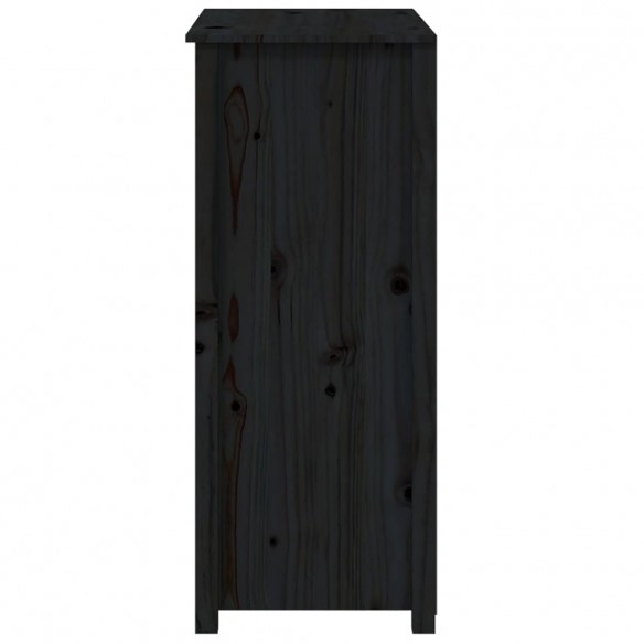 Buffet Noir 83x41,5x100 cm Bois massif de pin