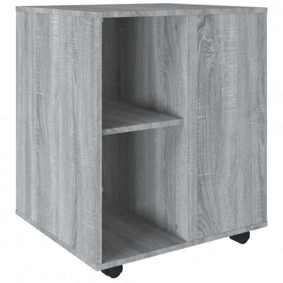 Armoire roulante Sonoma gris 60x53x72 cm Bois d'ingénierie