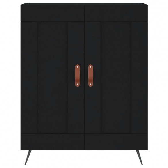 Buffet noir 69,5x34x90 cm bois d'ingénierie