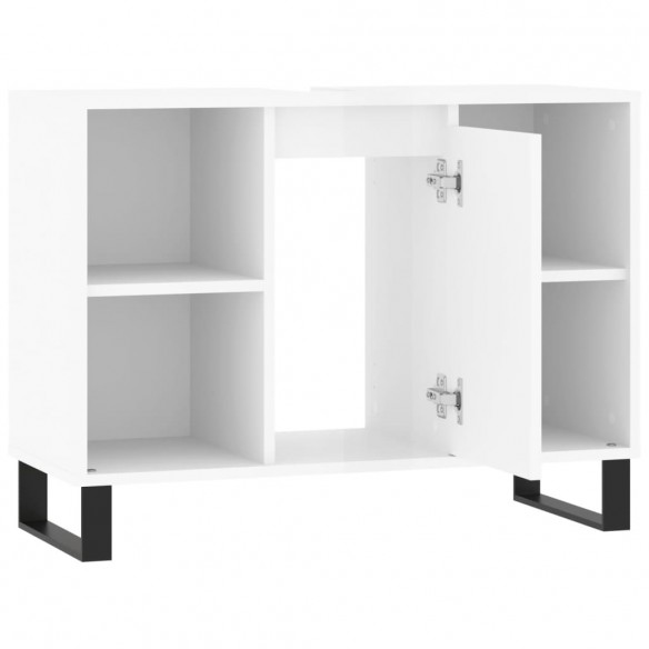 Armoire de salle de bain blanc brillant 80x33x60 cm