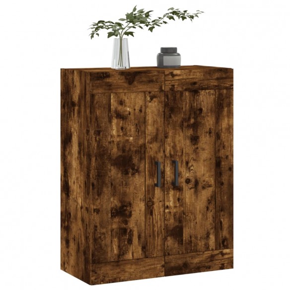 Armoire murale chêne fumé 69,5x34x90 cm bois d'ingénierie