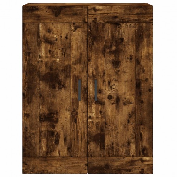 Armoire murale chêne fumé 69,5x34x90 cm bois d'ingénierie