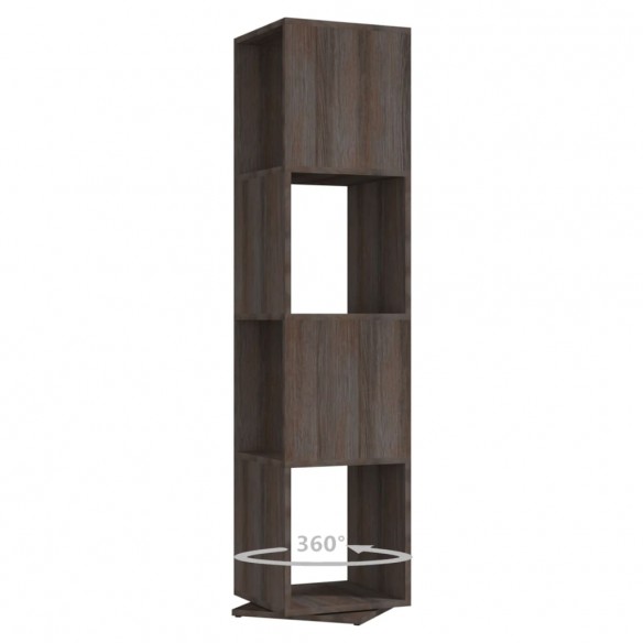 Armoire rotative Gris/chêne Sonoma 34,5x34,5x147,5 cm Aggloméré