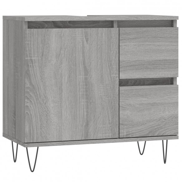 Armoire de bain sonoma gris 65x33x60 cm bois d'ingénierie