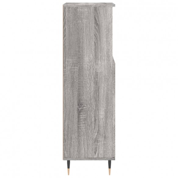 Armoire salle de bain sonoma gris 30x30x100 cm