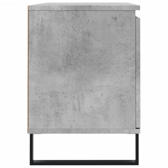 Meuble TV gris béton 104x35x50 cm bois d'ingénierie