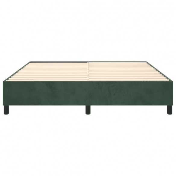 Cadre de lit Vert foncé 200x200 cm Velours