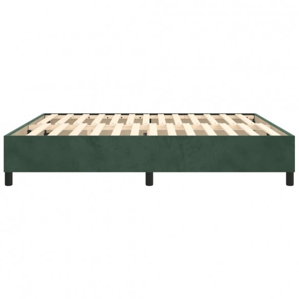 Cadre de lit Vert foncé 200x200 cm Velours