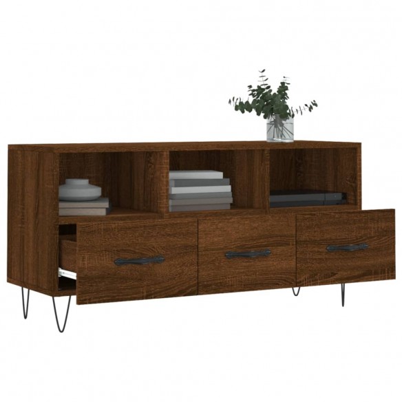 Meuble TV chêne marron 102x36x50 cm bois d'ingénierie