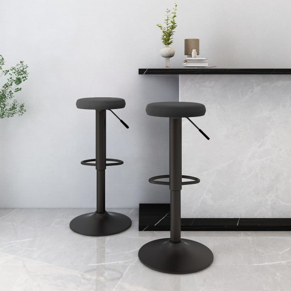 Tabourets de bar 2 pcs Noir Velours