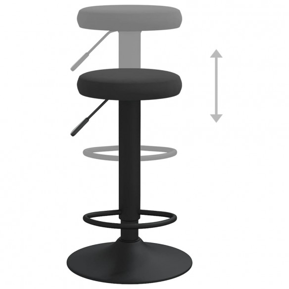 Tabourets de bar 2 pcs Noir Velours