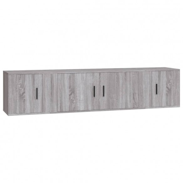 Ensemble de meubles TV 3 pcs Sonoma gris Bois d'ingénierie